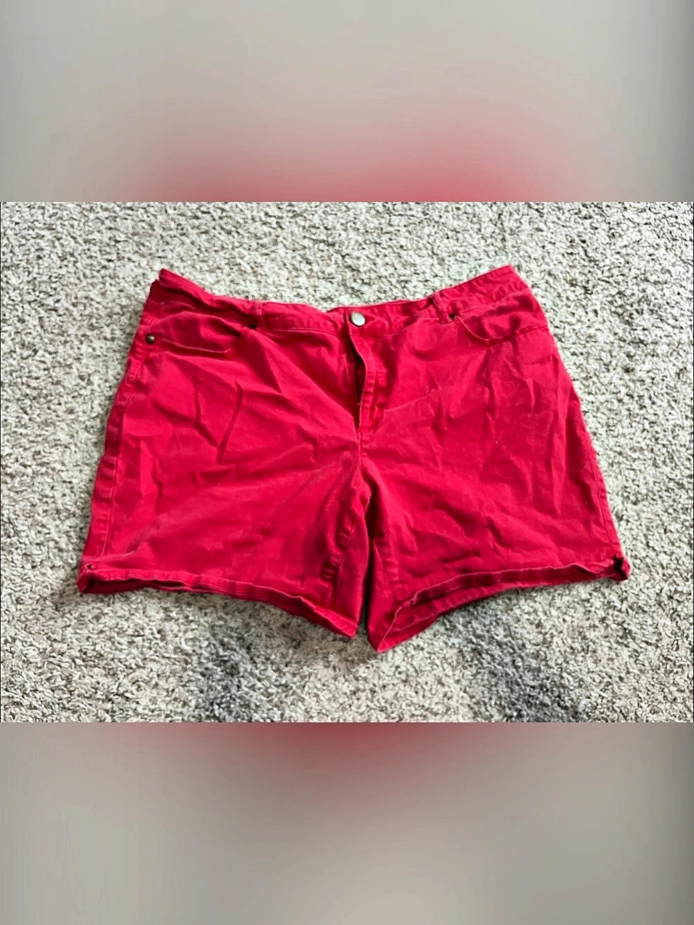 Faded glory Women's red Jean Shorts Size 20W